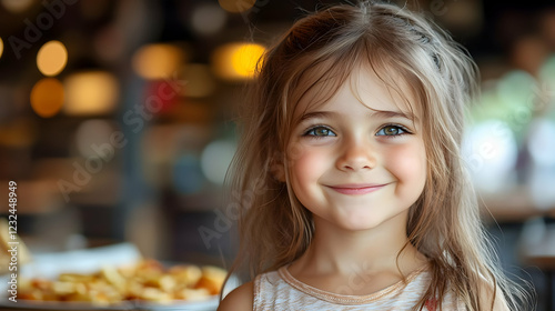 Smiling Young Girl Poses Be...