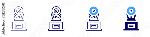 Award criteria icon in 4 different styles. Thin Line, Line, Bold, and Bold Line. Duotone style. Editable stroke