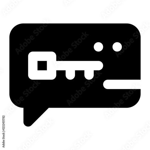 Chat Bubble Glyph Icon