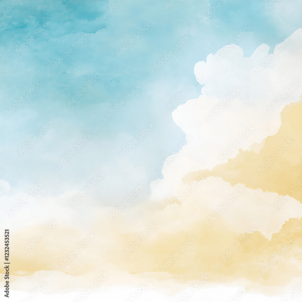 Light blue and light yellow watercolor backgr Light blue and light yellow watercolor backgr
