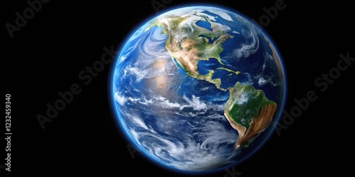 Fototapeta Naklejka Na Ścianę i Meble -  Blue marble Earth from space , satellite, celestial,  satellite, celestial, marble, planet, landscape, earth