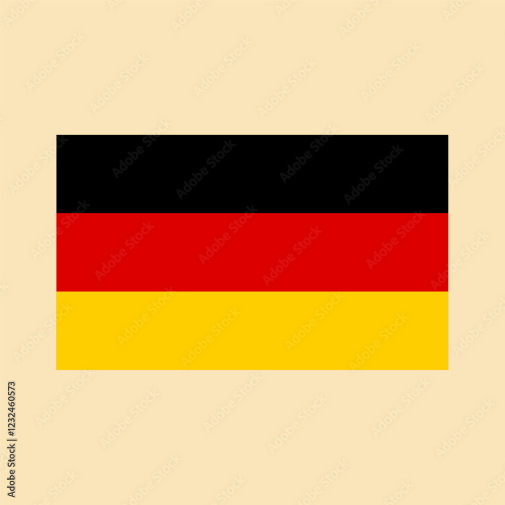 Fototapeta premium Flag of Germany. Color vector illustration.