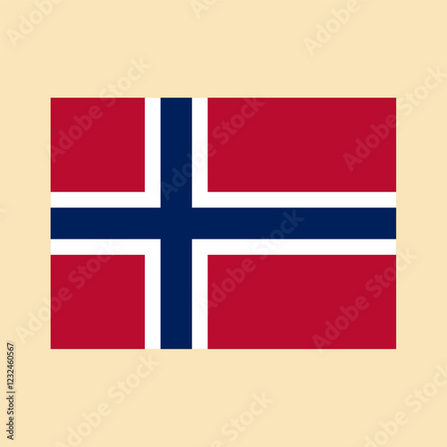 Flag of Norway. Color vector illustration.