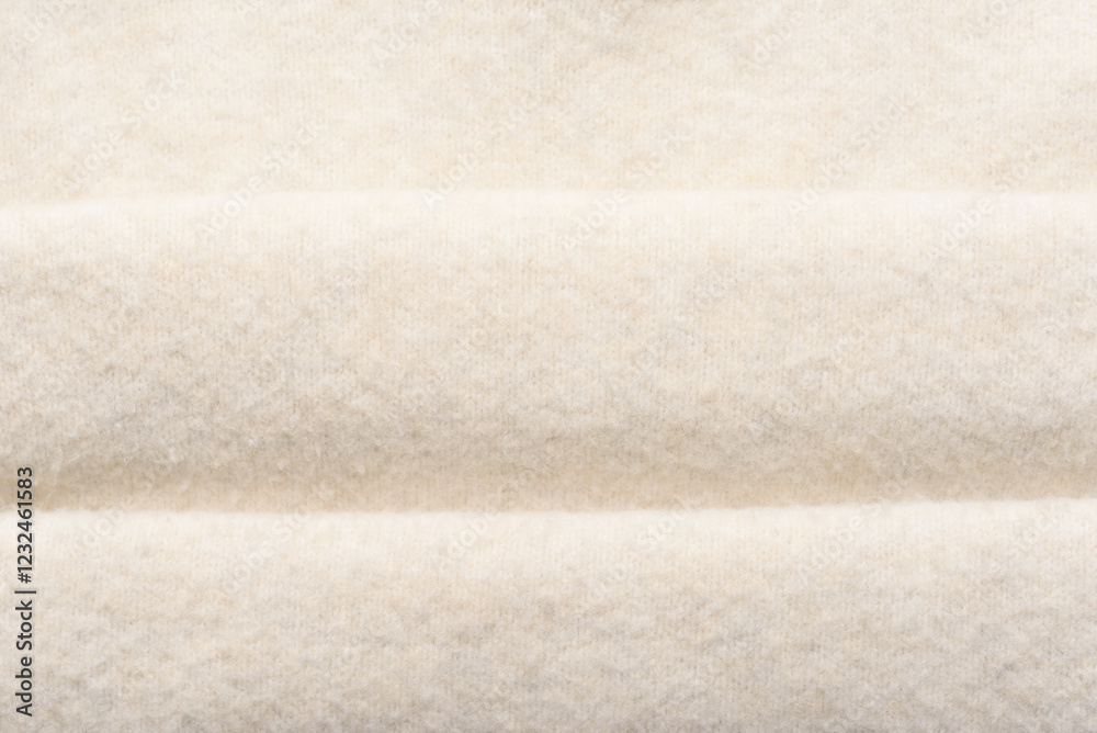 Fototapeta premium Background texture of white woven fabric for wear made of fiber synthetic and wool.