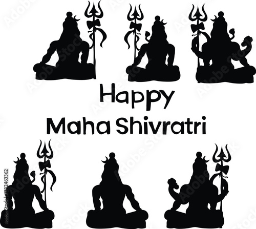 Happy Maha Shivratri vector illustration	