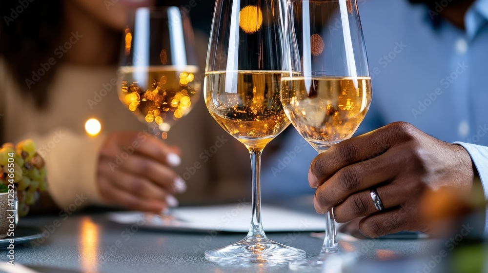 Romantic Evening with Sparkling Wine and Warm Candlelight Ambience Romantic Evening with Sparkling Wine and Warm Candlelight Ambience