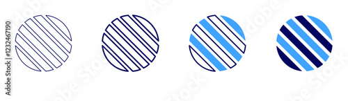 Pilates ball workout icon in 4 different styles. Thin Line, Line, Bold, and Bold Line. Duotone style. Editable stroke