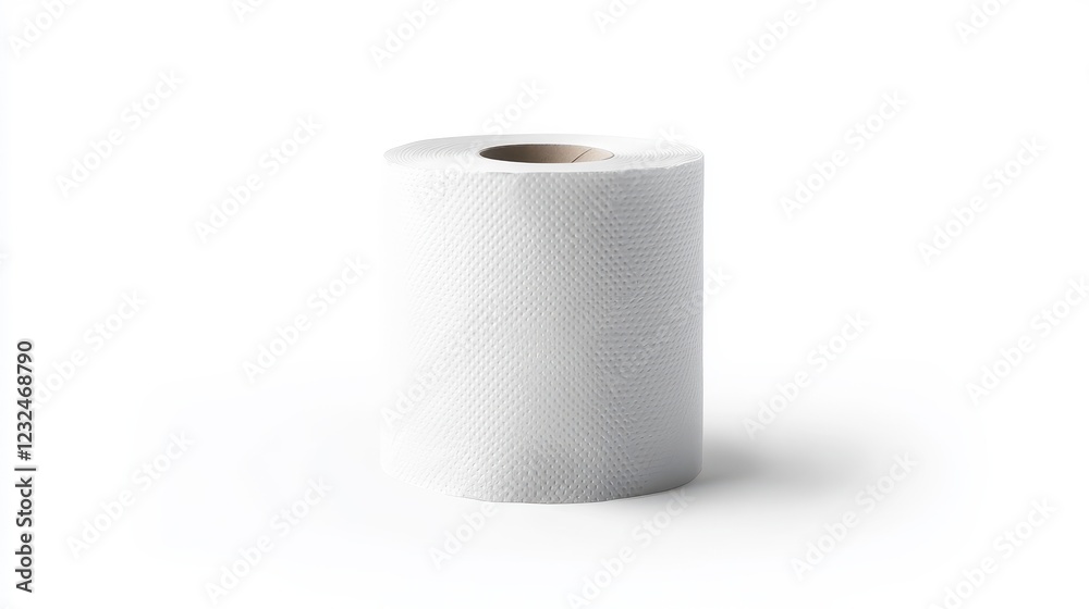 Roll of White Paper Towels on a Clean Background Roll of White Paper Towels on a Clean Background