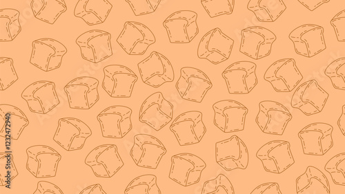 Hand drawn bread loaf seamless pattern background. Bread motif. Bakery wallpaper, packaging, food wrapper, backdrop