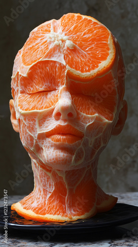 Head made feom slices of orange