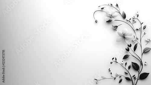 Minimalist Home Office with Plants and Computer