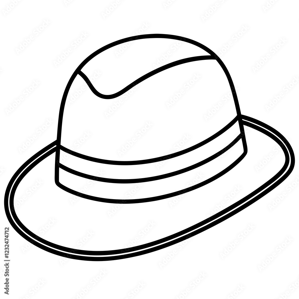 Elegant Headwear Line Art Vector Collection Elegant Headwear Line Art Vector Collection