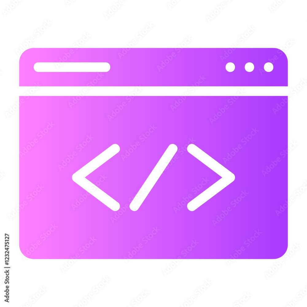 web development gradient icon web development gradient icon