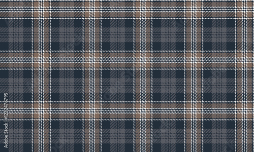 Seamless plaid pattern, brown, green, white, gray for designing clothes, skirts, pants, giving a sense of elegance and style, vector illustration.