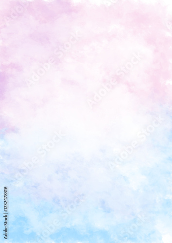 watercolor background with clouds