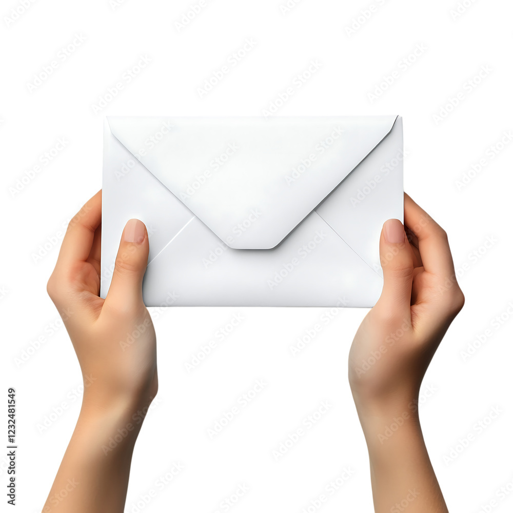 PNG Elegant White Envelope Held by Hands Against Transparent Background for Stationery Branding, Wedding Invitations, or Formal Correspondence Designs PNG Elegant White Envelope Held by Hands Against Transparent Background for Stationery Branding, Wedding Invitations, or Formal Correspondence Designs