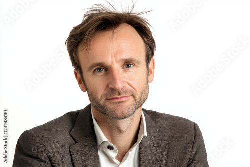 determined entrepreneur wearing blazer, showcasing confidence and professionalism