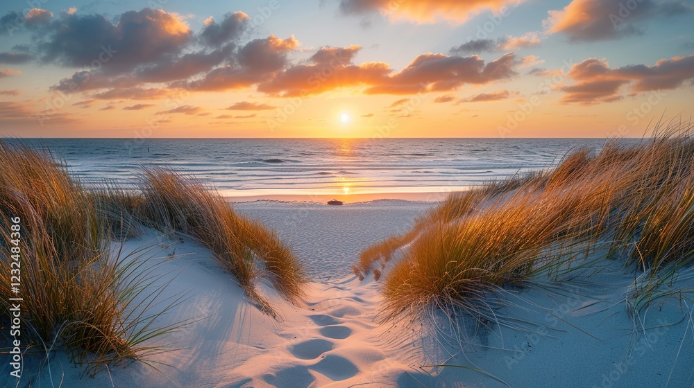 The Breathtaking Panorama: A Sunrise over Sylt Island in Schleswig - Holstein, Germany The Breathtaking Panorama: A Sunrise over Sylt Island in Schleswig - Holstein, Germany