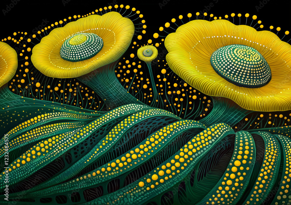 Obraz premium alien planet flowers