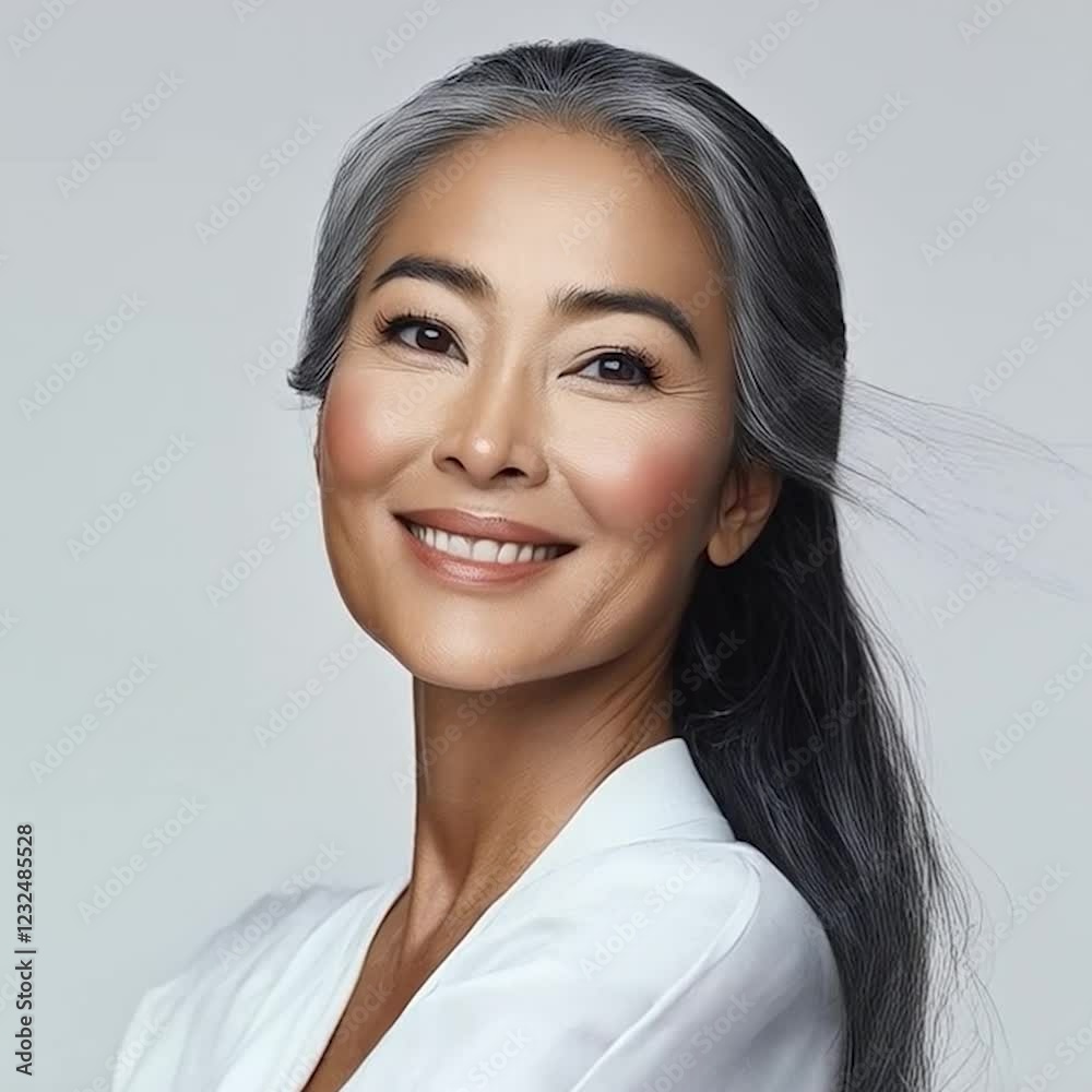 Modelo Asiatica con una sonrisa