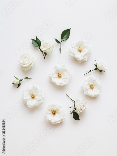 Wildflower bouquet on a beige background