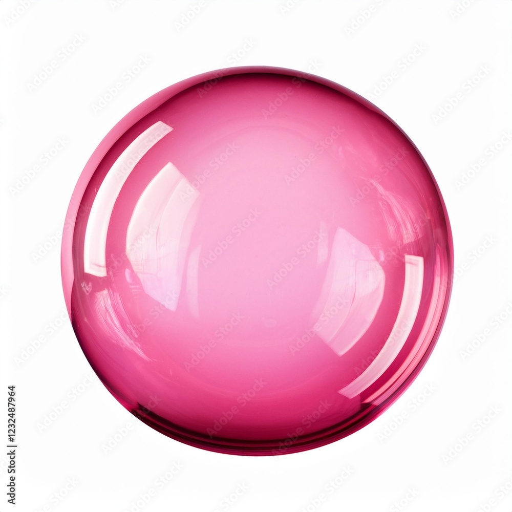 Obraz premium pink crystal ball isolated
