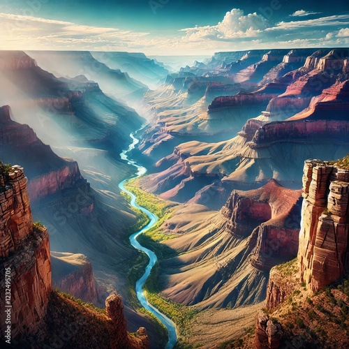 Grand Canyon Arizona USA A vast steep sided canyon carved by the