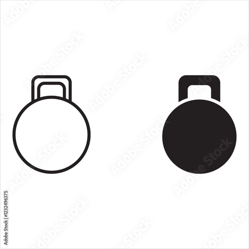 barbell set icon vector