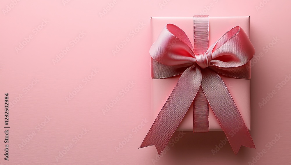 On a soft pink background, a red satin ribbon is tied in an elegant bow, representing love, romance, and celebration, ideal for Valentine's Day themes, gift wrapping, and special occasions On a soft pink background, a red satin ribbon is tied in an elegant bow, representing love, romance, and celebration, ideal for Valentine's Day themes, gift wrapping, and special occasions