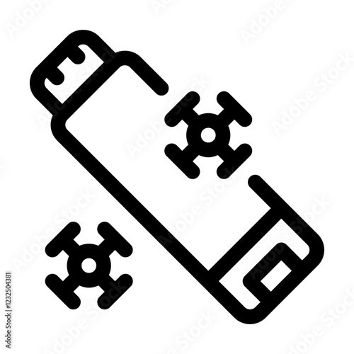 Icon Usb With Style Outline