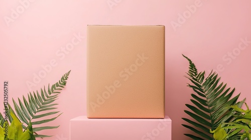 Elegant subscription box mockup for recurring deliveries minimalist studio digital asset trendy environment