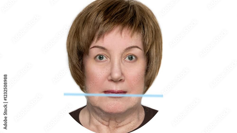 Woman's face before and after skin tightening and anti-aging procedures. Remove of wrinkles, nasolabial folds, skin rejuvenation procedure
Woman's face before and after skin tightening and anti-aging procedures. Remove of wrinkles, nasolabial folds, skin rejuvenation procedure