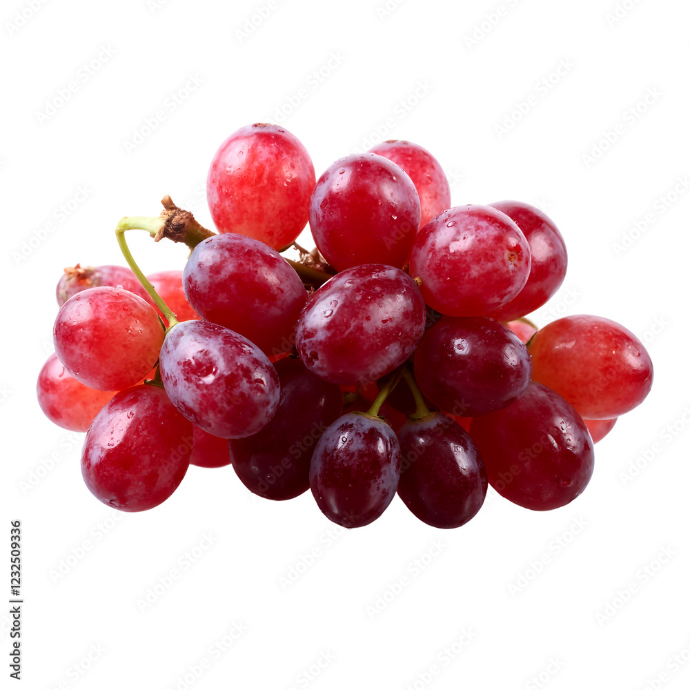 Fresh Red Grapes Isolated on White Background Fresh Red Grapes Isolated on White Background