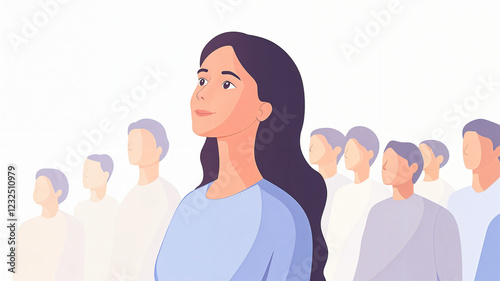 Diverse Team with a Confident Female Leader Art