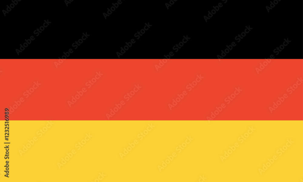 Fototapeta premium Germany official flag with standard size and proportion. National flag emblem
