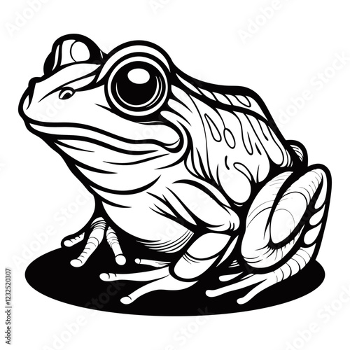 Frog Cartoon Animal Wildlife Nature Amphibian. Animal Vector Graphic Art Illustration