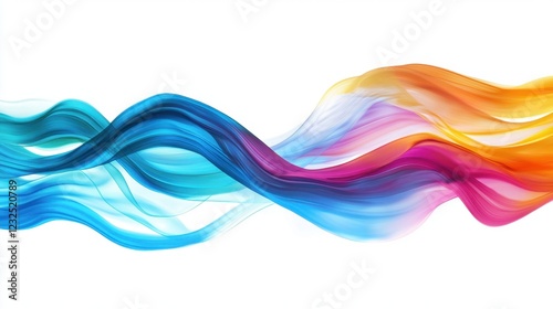 Wallpaper Mural Color abstract waves background. Rainbow curve lines illustration isolated on white. Luxury colorful swirl pattern. Elegant modern design element Torontodigital.ca