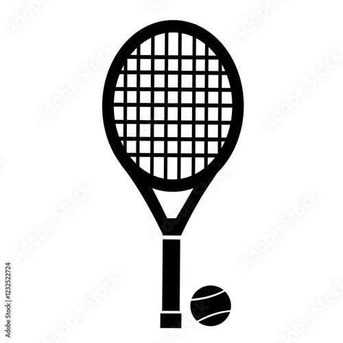 tennis racket and ball