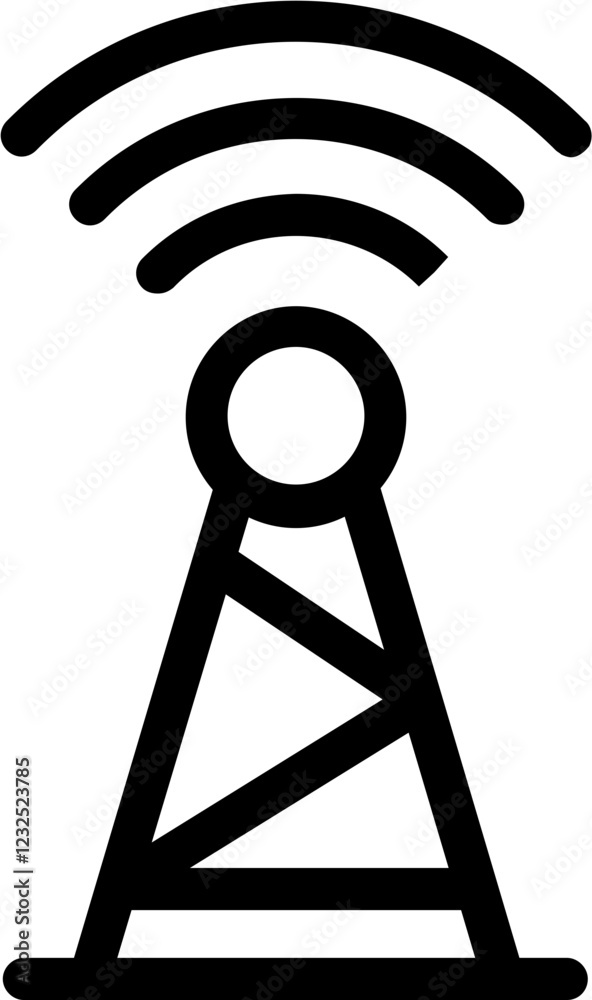 Vector Design Radio Antenna Icon Style Vector Design Radio Antenna Icon Style