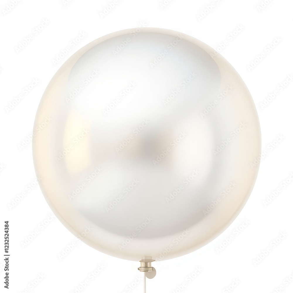 Obraz premium silver balloon isolated on white background