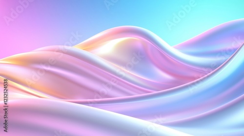 Wallpaper Mural Soft pastel gradient waves in digital art. Torontodigital.ca