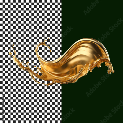 shiny gold liquid splash, metallic wave, swirl, cosmetic oil, golden splashing, Elegant Gold Liquid Splash - High Quality on transparent background, png, psd
