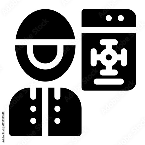 Icon Cyber Crime With Style Glyph