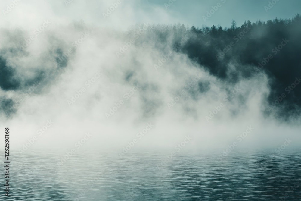 Obraz premium Misty landscapes and ethereal droplets: a captivating collection of atmospheric water forms for nature enthusiasts and photographers