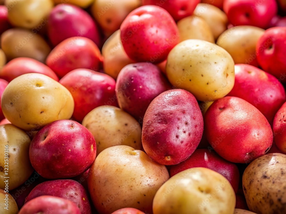 Fresh Red and White Potatoes: High-Resolution Stock Photo of Farm-Fresh Produce Fresh Red and White Potatoes: High-Resolution Stock Photo of Farm-Fresh Produce