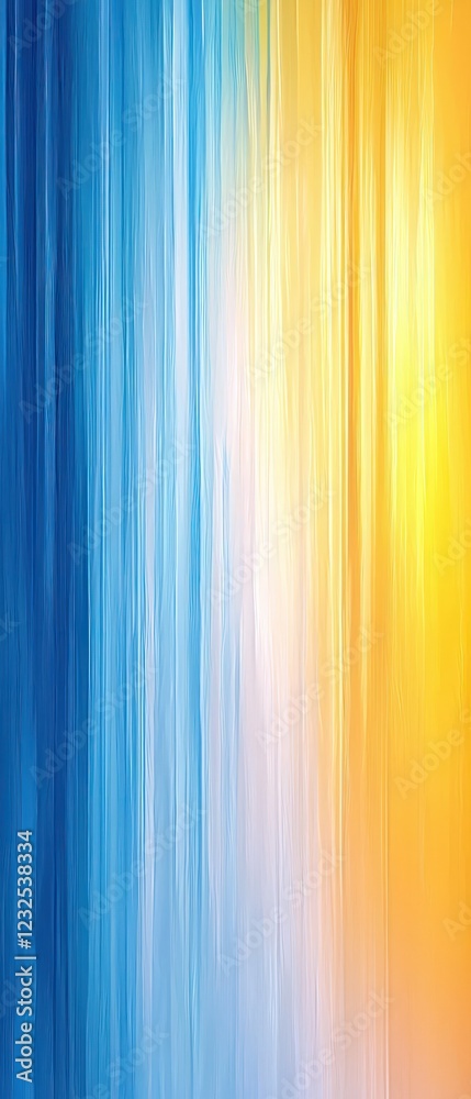 Alternating bands of pastel yellow and icy blue skies, with subtle cloud streaks that add texture and depth, providing a serene atmosphere throughout the design Alternating bands of pastel yellow and icy blue skies, with subtle cloud streaks that add texture and depth, providing a serene atmosphere throughout the design