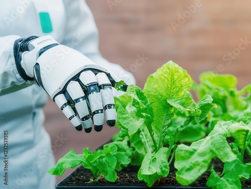 AIintegrated agriculture business plan presented with futuristic projections, agritech innovation models photo