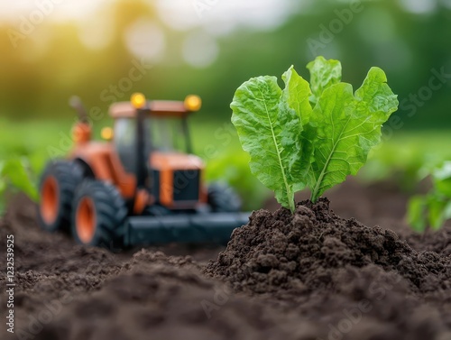 AIintegrated agriculture business plan presented with futuristic projections, agritech innovation models photo