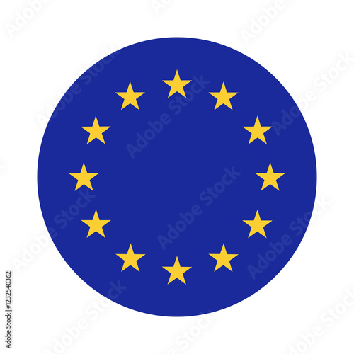 European union flag, colors and proportion correctly. Official flag of European Union EU