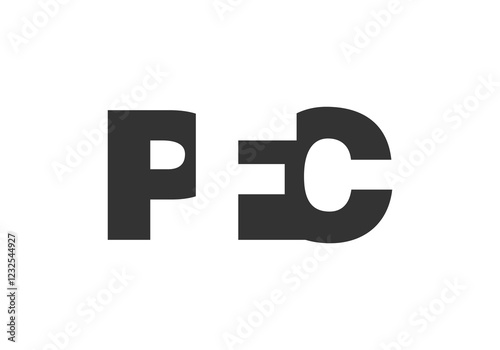 PFC logo design. Initial letter P F C bold font style for tech startups, consulting, corporate branding. Creative company name, headlines typography identity, trendy logotype.